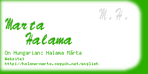 marta halama business card