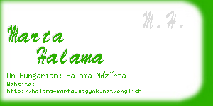 marta halama business card
